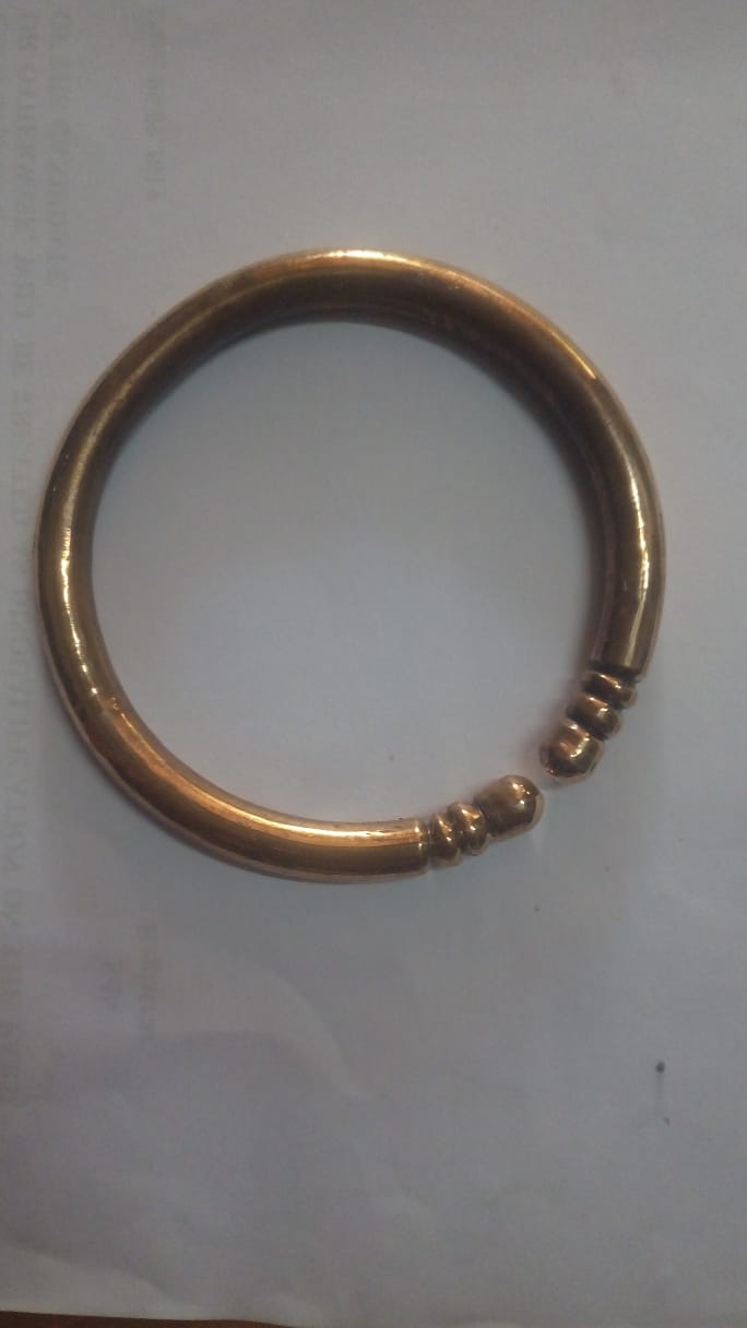 ஐம்பொன் கோமேதகம் கல் பதித்த மோதிரம். Five Metal Anonymous Gems Stone Ring