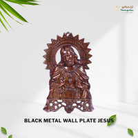 Black Metal Wall Plate Jesus