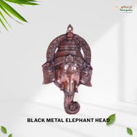 Black Metal Elephant Head