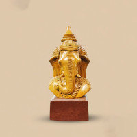 Wood Craving Ganesh Burst