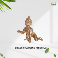 Brass Crawling Krishna