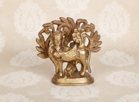Brass 6 Inch Kamadhenu with Karpaga virksham