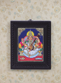 THANJAVUR PAINTING 10X8 INCH SARASWATHI