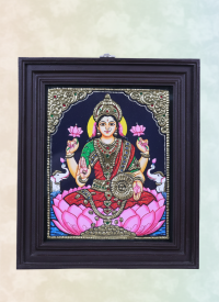 Thanjavur Painting 12X10 Inch Gajalakshmi
