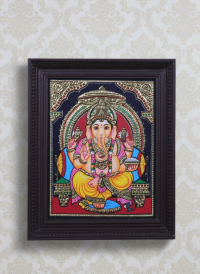 Thanjavur Painting 15X12 Inch Ganesh