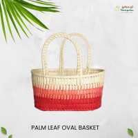 Palm Leaf Shopping Oval Basket