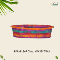 Palm Leaf Oval Money Tray