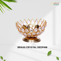Brass Crystal Deepam
