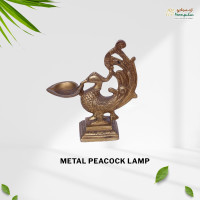 Metal Peacock Lamp