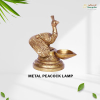 Metal Peacock Lamp