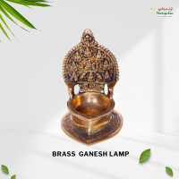 Brass 5 Inch Ganesh Lamp