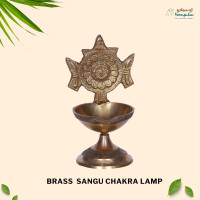 Brass 4 Inch Sangu Chakra Lamp