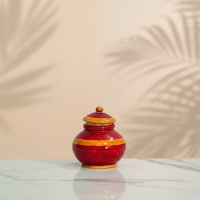 Wood kumkumam box round