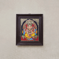 Thanjavur painting Single Ganapathy