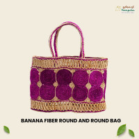 Banana Fiber Round and Round bag