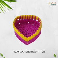 Palm Leaf MiniHeart Tray