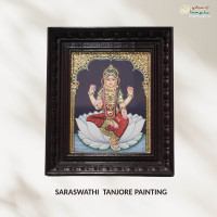 Saraswathi Thanjavur Painting