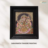 Saraswathi Thanjavur Painting