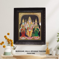 Murugar Valli Devanai Thanjavur Painting