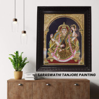 Saraswathi Thanjavur Painting