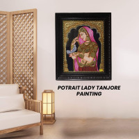 Potrait Lady Thanjavur Painting