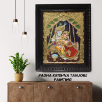 Radha Krishna Thanjavur Painting