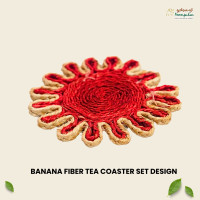 Banana fibre Tea Coaster Set Design