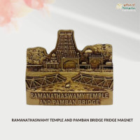 Ramanathaswamy Temple and Pamban Bridge Fibre Fridge Magnet