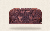 Wooden Gajalakshmi Panel 24 x12 inch