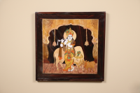 Rosewood Cow Krishna  panel