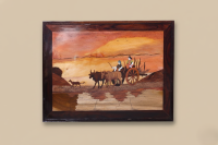 Rosewood Village Bullock Cart panel