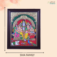 Thanjavur Painting Siva Family