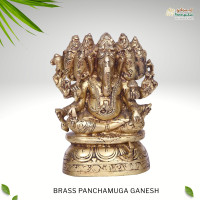Brass Panchamuga Ganesh