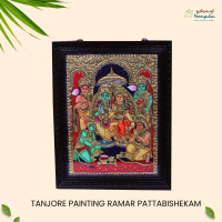 Thanjavur Painting  Ramar Pattabishekam