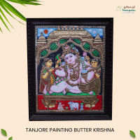 Thanjavur Painting Butter Krishna