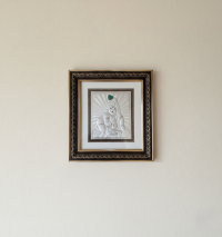 Silver frame Krishna