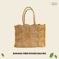 Banana Fiber Round bag Big