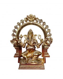 Bronze Sitting Ganesh With Thiruvatchi
