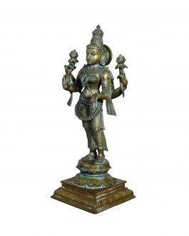 Bronze Standing Lakshmi 18 inch