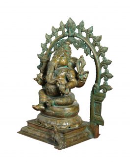 Bronze Sitting Ganesh With Thiruvatchi