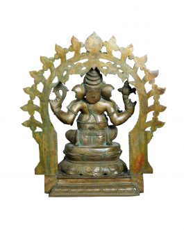 Bronze Sitting Ganesh With Thiruvatchi